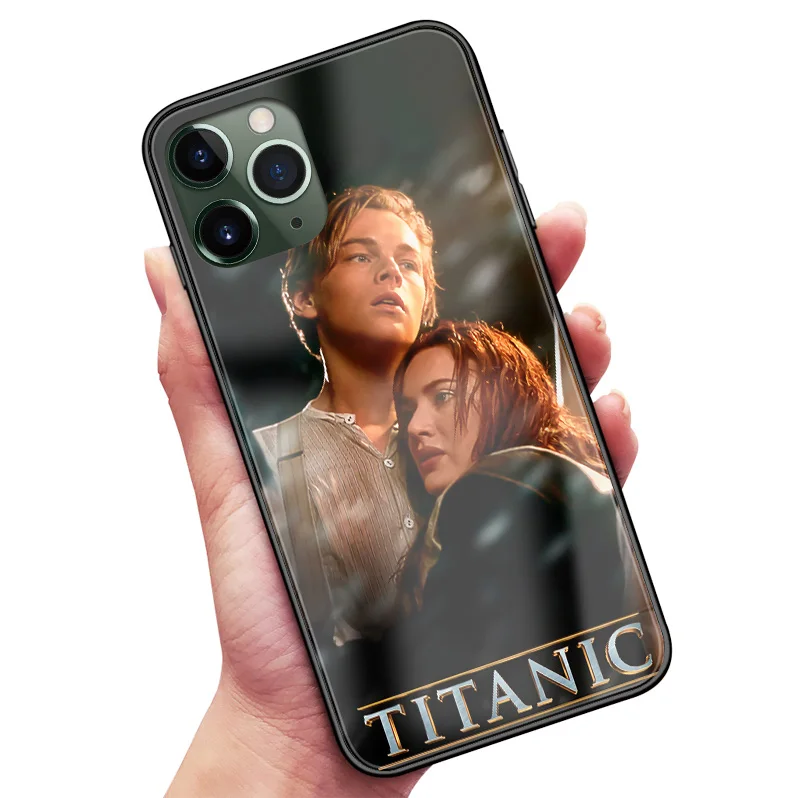 Постер titanic Leonardo Kate мягкое Силиконовое закаленное стекло для iPhone SE 6 6s 7 8 Plus X XR XS 11