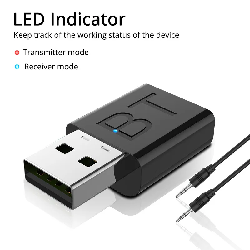 2 в 1 Bluetooth 5 0 адаптер приемник и передатчик 3 мм Hifi стерео мини адаптеры для ТВ ПК