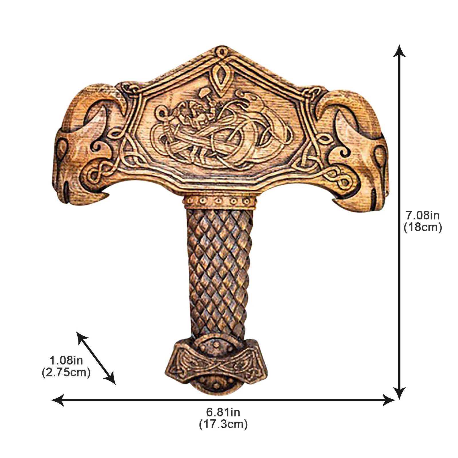 Декор для дома Thors Hammer старинная Скандинавская статуя языческих богов ручная