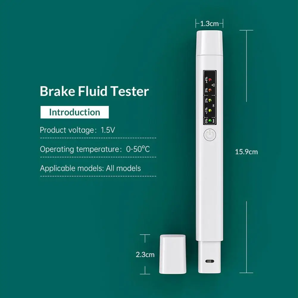 

New Brake Fluid Tester 5 LED Oil Quality Check Pen For DOT3/DOT4/DOT5 Brake Fluid Diagnostic Liquid Tool Car Tester Herrami G3F0