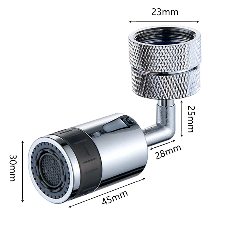 

720 Nozzle Sprayer Degrees Splash Filter Faucet Spray Head Anti Splash Filter Faucet 22-24mm Movable Kitchen Tap Water Saving