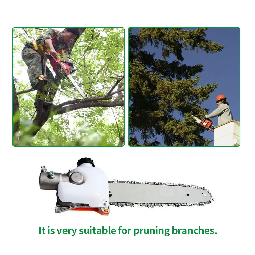 

Chainsaw Lawn Mower/brush Cutter/weeder/hedge Trimmer Accessories,saw Tree/high Branch Saw,gear Box Assembly with Guide Chain