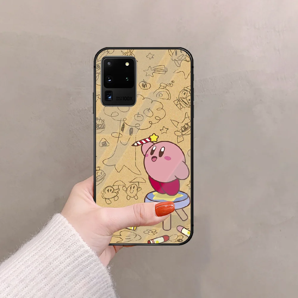 

Cute Kirbys Phone Tempered Glass Case Cover For Samsung Galaxy S Note 8 9 10 20 21 FE E Plus Uitra 3D Trend Waterproof Funda