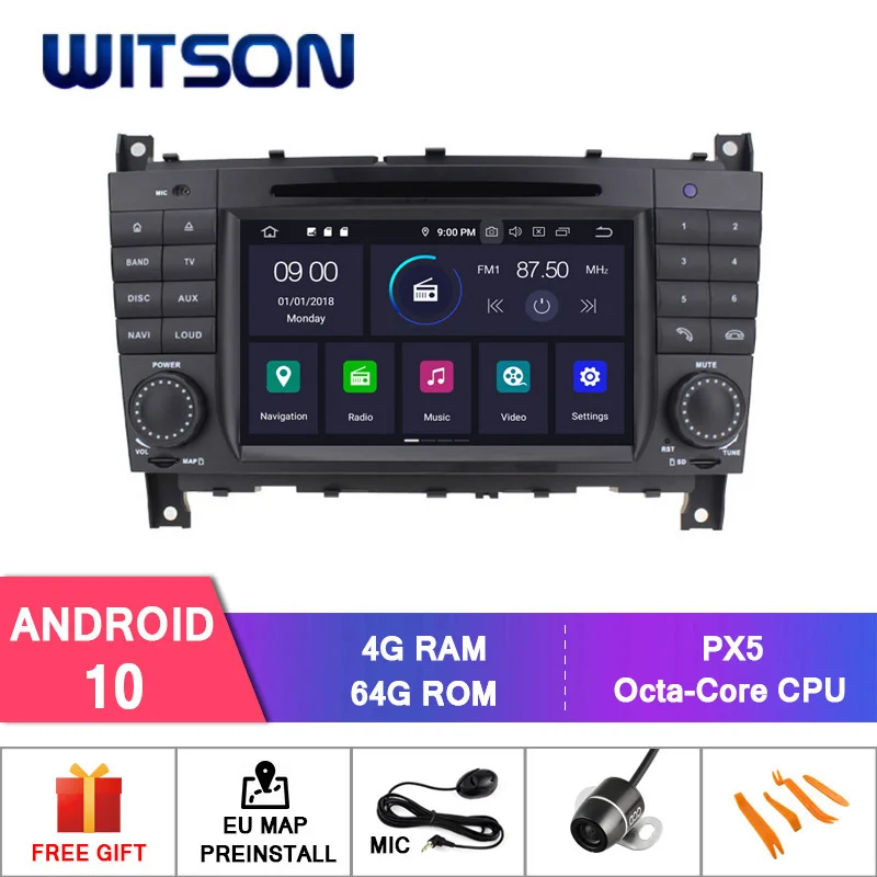WITSON Android 10 0 Восьмиядерный 4G Оперативная память машинный DVD проигрыватель для MERCEDES