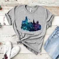 watercolor hogwarts school t shirt the magical world hogwarts shirt cool wizard tee hp inspired tees gift for fans