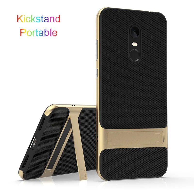 

3D Shockproof Stand Silicone Case for Xiaomi Redmi 5 Plus Mi Note 5 India Version Full Protective Phone Back Cover 5Plus Note5