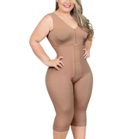 postpartum full body shaper removable bra with snap closure shapewear post liposuction fajas colombianas
