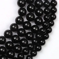 natural black agate stone beads for women men diy jewelry making bracelet necklace earrings accessories sport beaded supplies