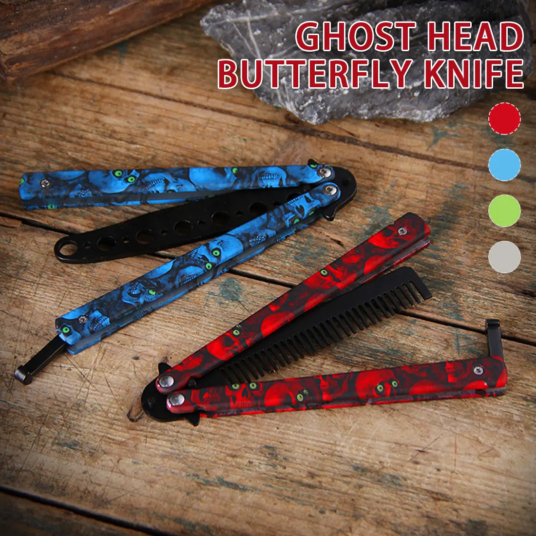 Цветной нож бабочка из нержавеющей стали балисонг тренировочный складной тупой