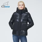 ICEbear 2021 новая женская куртка с капюшоном уличная повседневная женская зимняя куртка брендовая короткая одежда GWD21567I