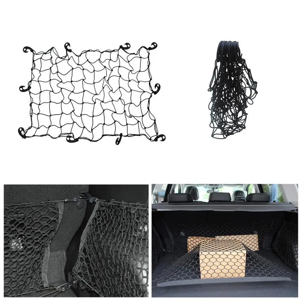 

Mesh Cargo Net Wear-resistant Multi-function Tie-Down Nylon Mesh Car Roof Cargo Net for Cross Country Vehicle