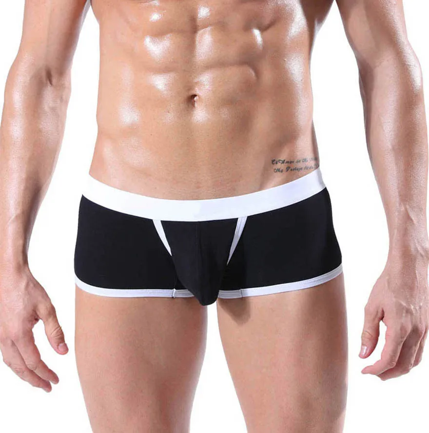 Сексуальные мужские хлопковые надувные боксеры для мужчин с отверстием пениса