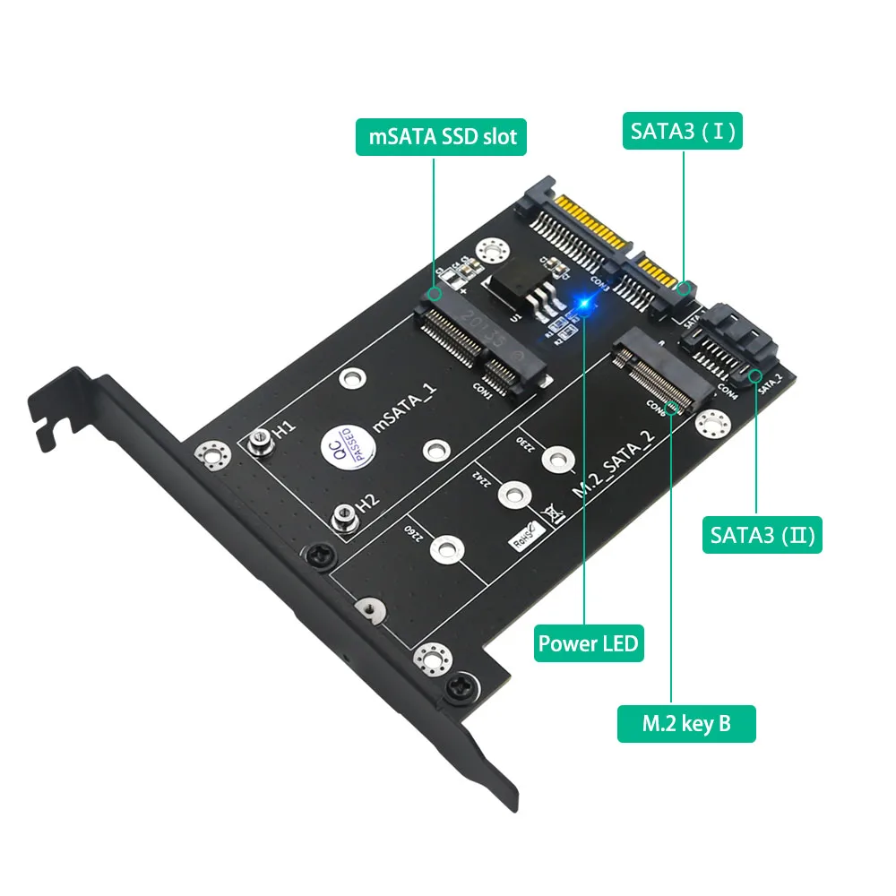 Плата расширения 2 в 1 MSATA NGFF M2 на SATA 3 0 PCI Express PCIE | Компьютеры и офис