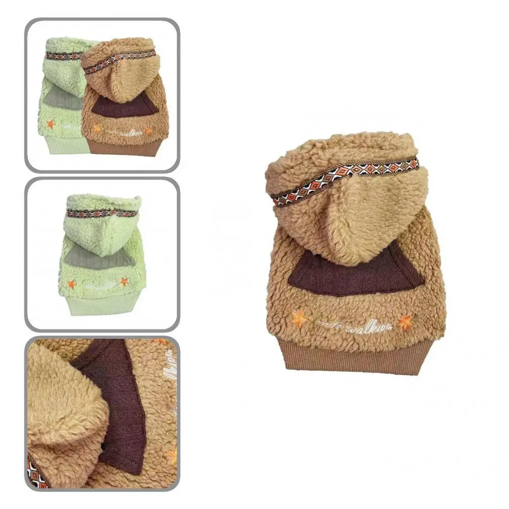 

Outfit Adorable Dog Two-legged Hooded Overcoat Cashmere Dog Jacket Keep Warm for Christmas