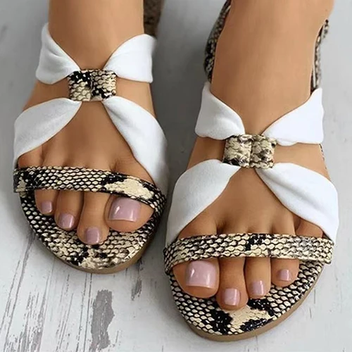 

Women Knot Sandals 2021 Woman Serpentine Casual Flats Ladies Comfortable Footwear Female Outdoor Beach Shoes Summer Plus Size