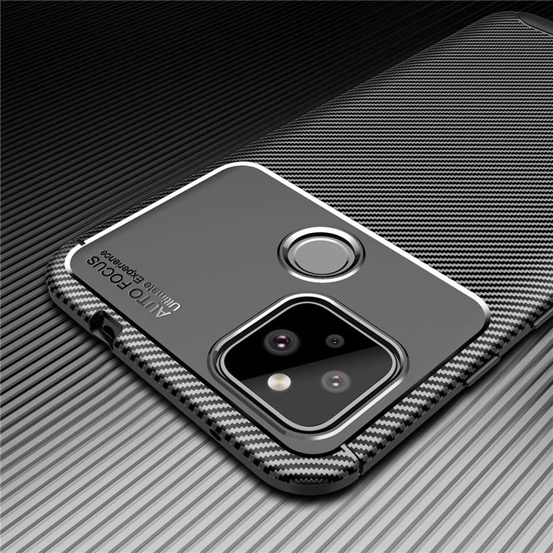 

For Google Pixel 4A 5G Case Bumper Silicon Anti-knock Carbon Fiber Cover For Google Pixel 4A 5G Case For Google Pixel 4A 5G 6.2"