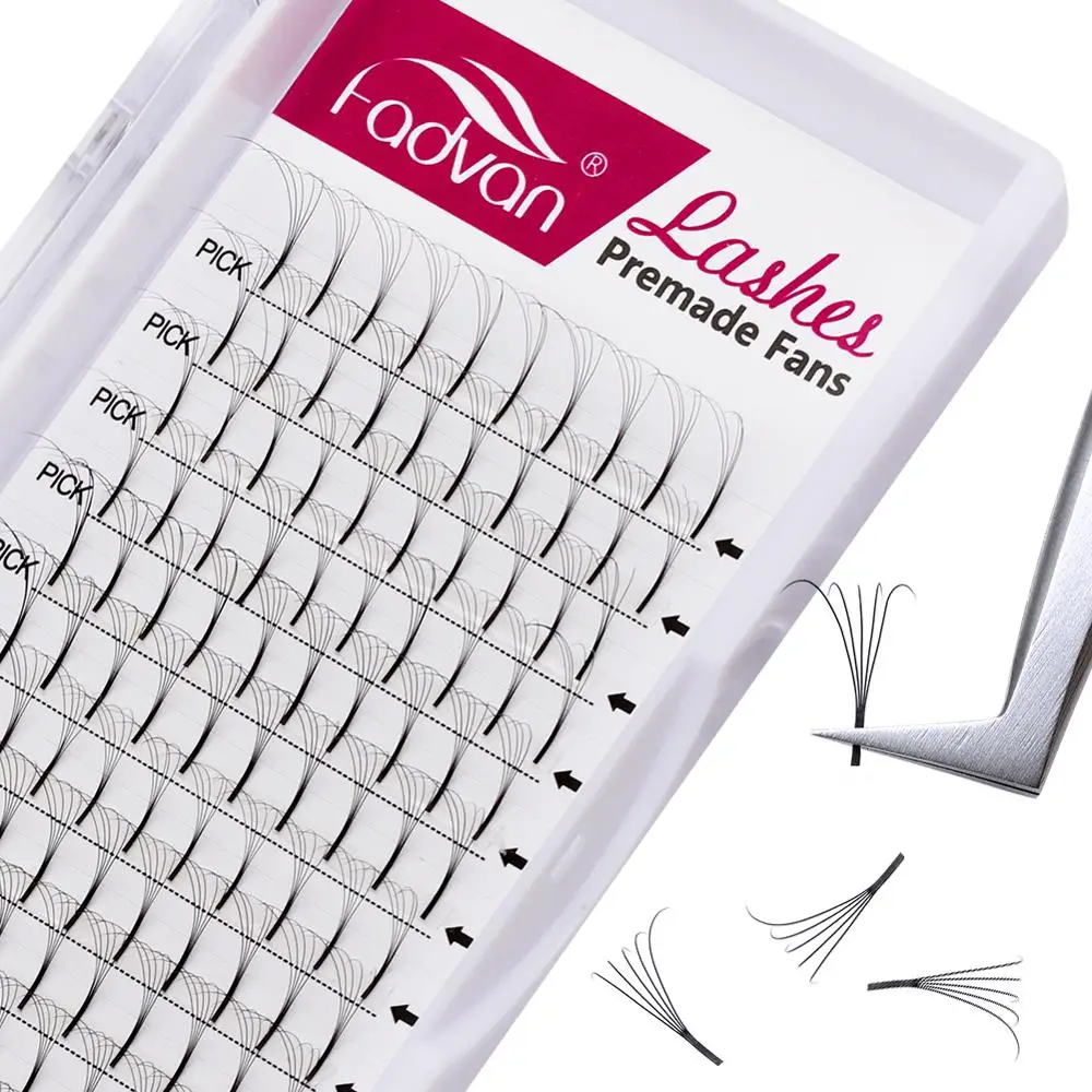 4 чехла/набор отдельные Кластерные ресницы широкие вееры готовый русский объем 3D