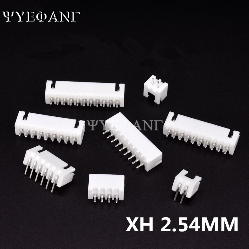50 шт./лот XH 2 54 мм разъем 2/3/4/5/6/7/8/9/10P 12Pin Штекер прямой/Лупер иглы разъемы для