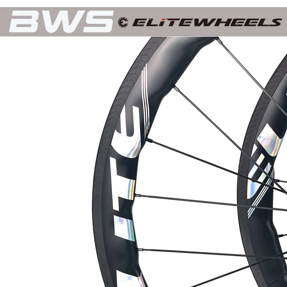 ELITEWHEELS BWS карбоновый шоссейный комплект Колес 50 мм Глубина 27 ширина велосипедные