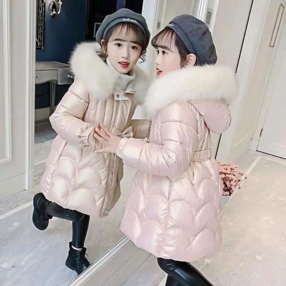 

Winter Kids Coats Children Boys Jackets Fashion Thick Long Coats Girls Hooded Coat Snowsuit 3-12Y Teen Children Overcoat Parkas