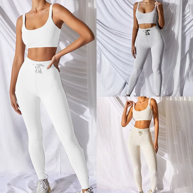 

Two Piece Set Home Suit Tank Top and Pant Set Sexy Tracksuit Sporty 2 Piece Set Women Jogging Workout
