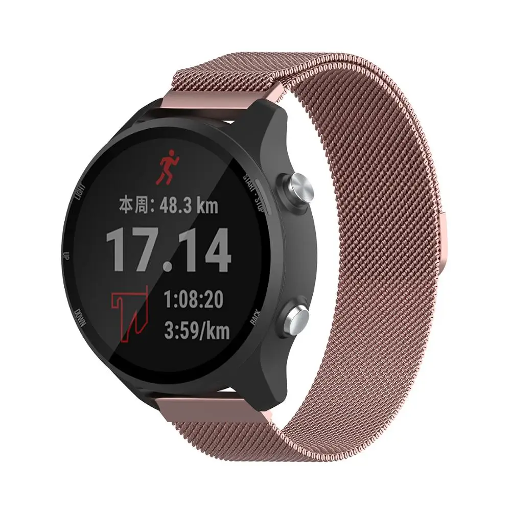 20 мм Миланский ремешок для Garmin Forerunner 245/645 ремешок для Vivoactive 3 3 музыка/vivomove HR Смарт часы браслет Мода Correa