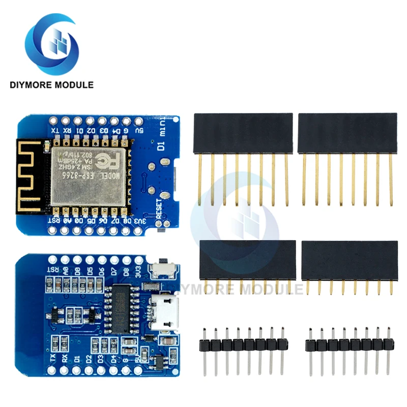 

Для WeMos D1 Mini ESP8266 ESP-12F Module WiFi макетная плата Micro USB 3,3 V на основе ESP-8266EX 11 Digital Pin для Arduino