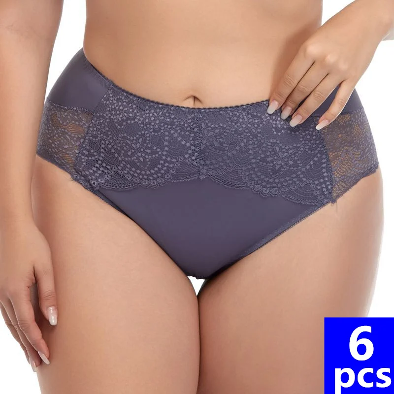 6 шт. женские кружевные трусы-брифы | Женская одежда