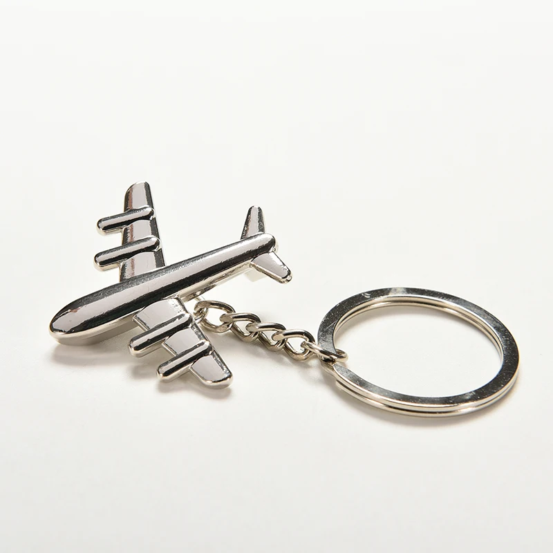 

1pc Air Plane Keyring Mini Metal Alloy Keychains Creative Gift Keyfob 3D Pendant