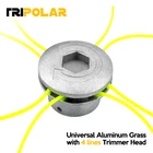 Универсальная алюминиевая насадка для триммера для газона с 4 линиями, нейлоновая насадка для стрижки газона, серебристая