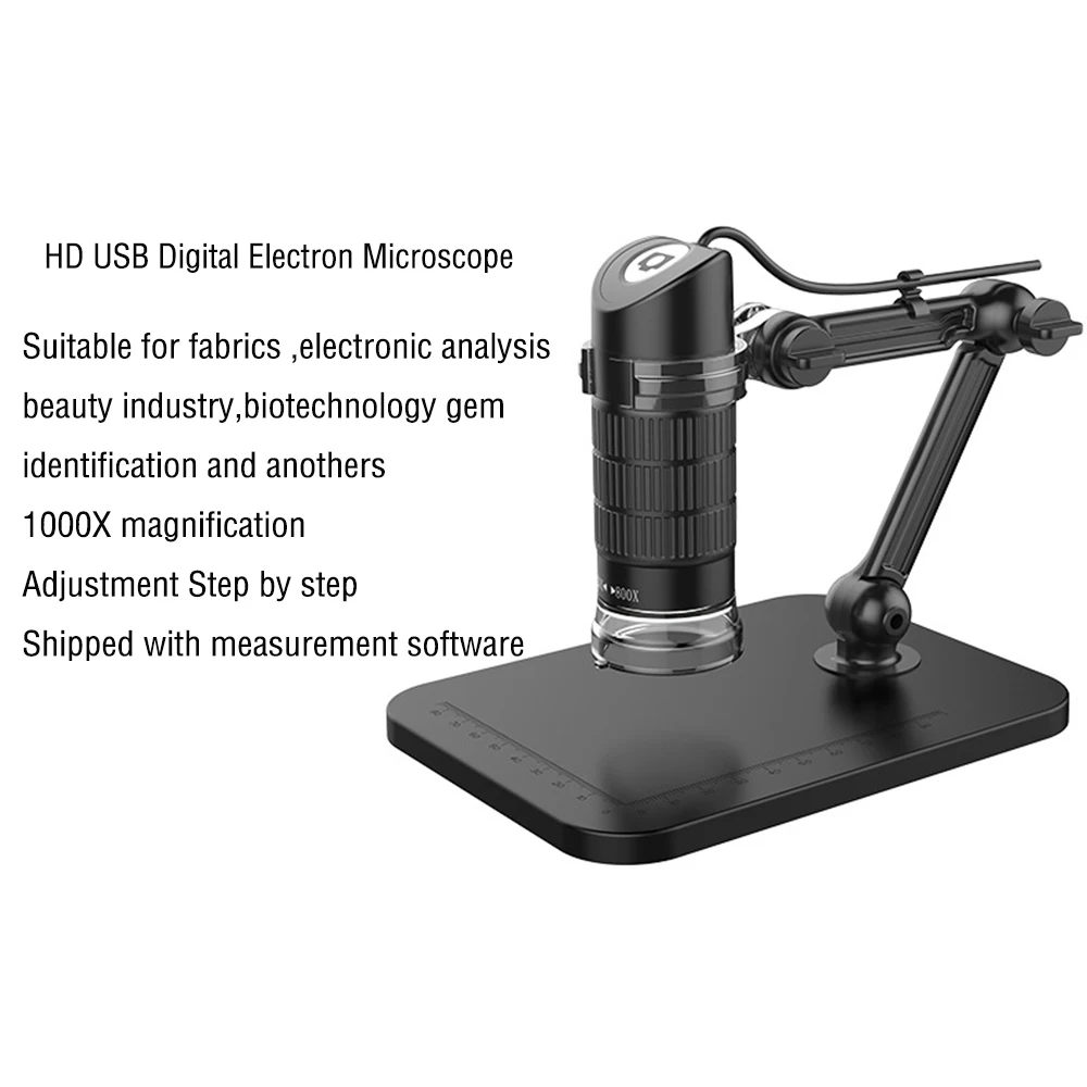 HD USB цифровой микроскоп светодиодный электронный микроскоп Эндоскоп увеличительная камера лупа+ подъемная подставка инструменты для работы и школы