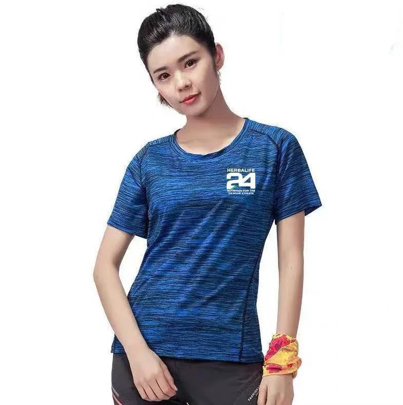 Женская быстросохнущая футболка Herbalife камуфляжная спортивная с коротким рукавом
