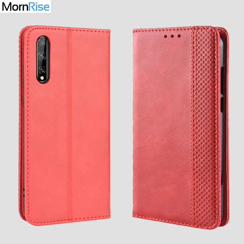 Роскошный кожаный флип чехол с магнитной застежкой в стиле ретро для Huawei Y8P / Y6P/Y5P