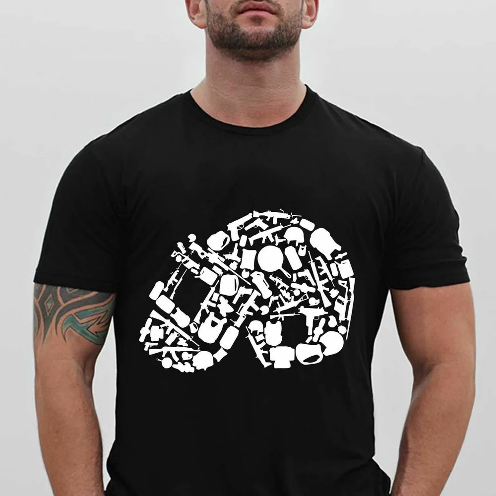 

PLAYERUNKNOWN'S BATTLEGROUNDS PUBG HELMET, GUN SIZE S TO 2XL USA SIZE T-SHIRT EN Cotton Male Female Tops Tee Shirt