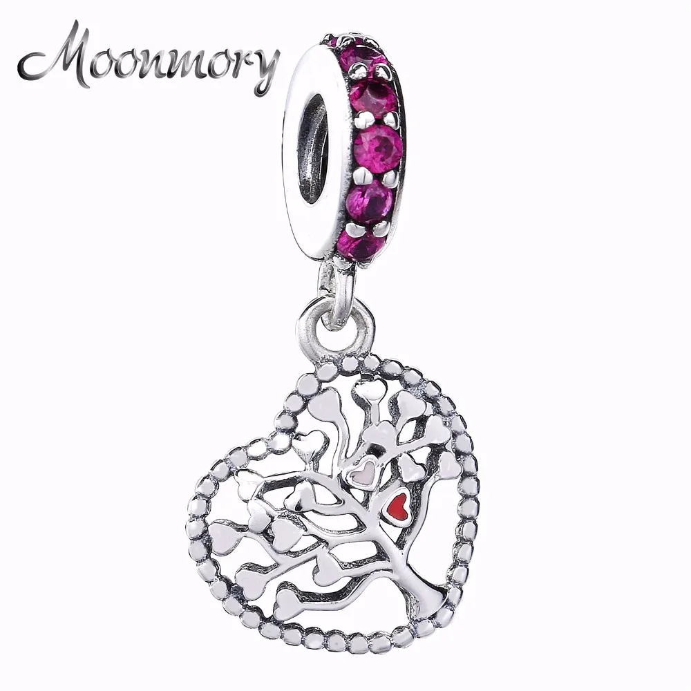 Moonmory 925 пробы серебро 2020 валентинка дерево любви подвески ювелирные изделия из