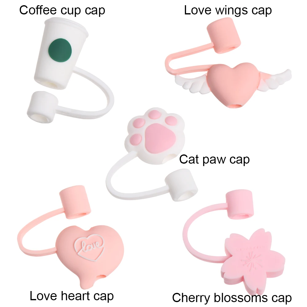 Силиконовая многоразовая колпачок для питьевой пыли Мультяшные заглушки