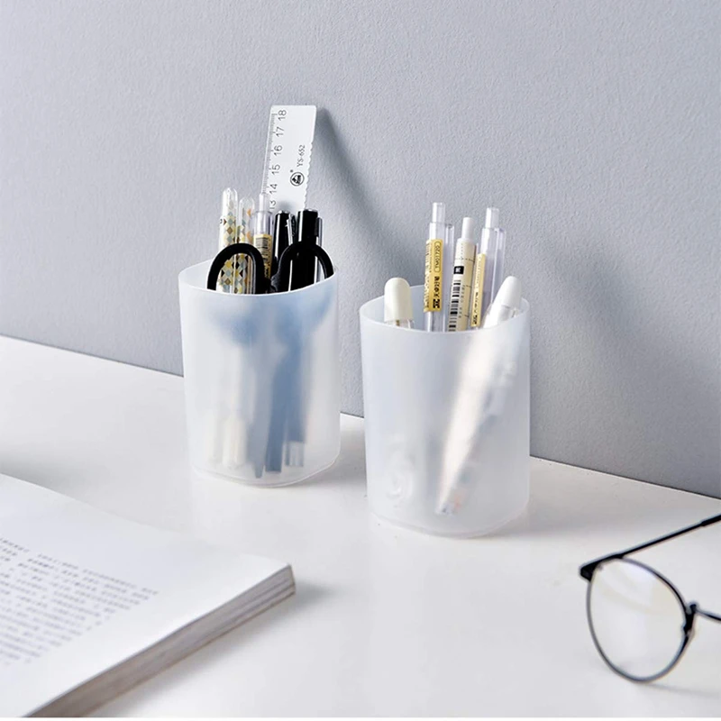 

5 Pack Pencil Pen Holder Cup Containers Makeup Desk Organizer Storage for Office School Home Supplies (5 Pack))