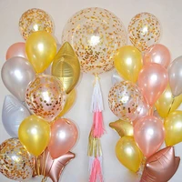 34pcsset golds star confetti balloons 18inch metallic star foil balloon kids birthday baby shower decorations party supplies
