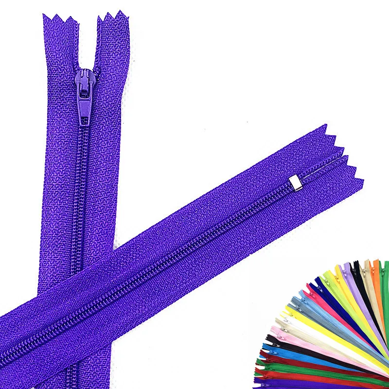 

50Pcs 3# 10Cm (4 Inches) Closed Nylon Coil Zipper Tailor Sewing Process Are Available Zippers Bulk