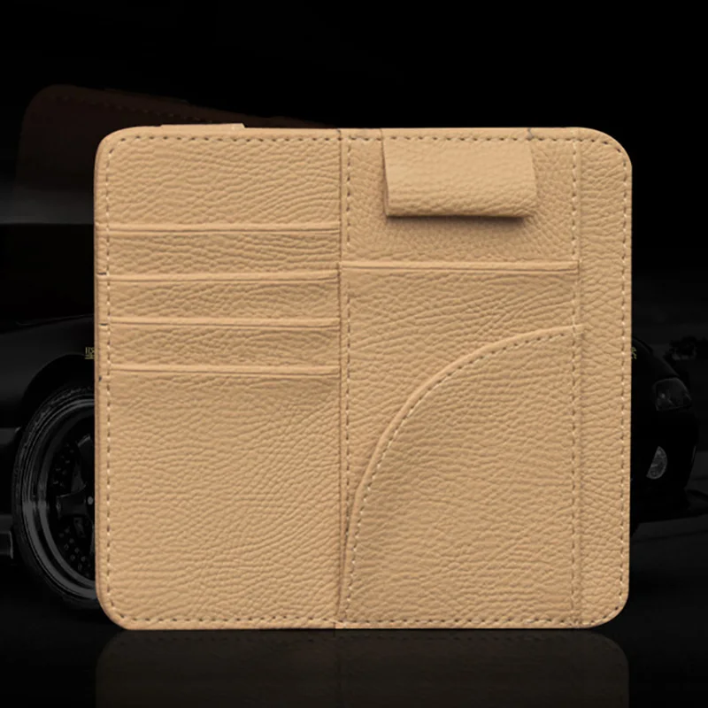 Сумка для хранения карт автомобильных билетов держатель солнцезащитных