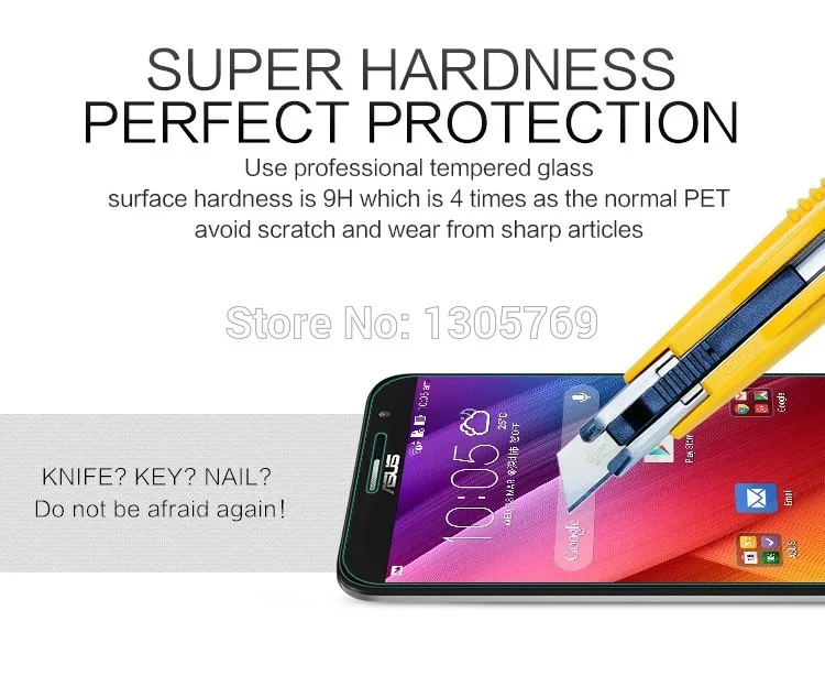 Оптовая продажа 100 шт./лот 9H 0 25 мм Премиум Закаленное стекло для Asus Zenfone ZE550 KL/ZC500