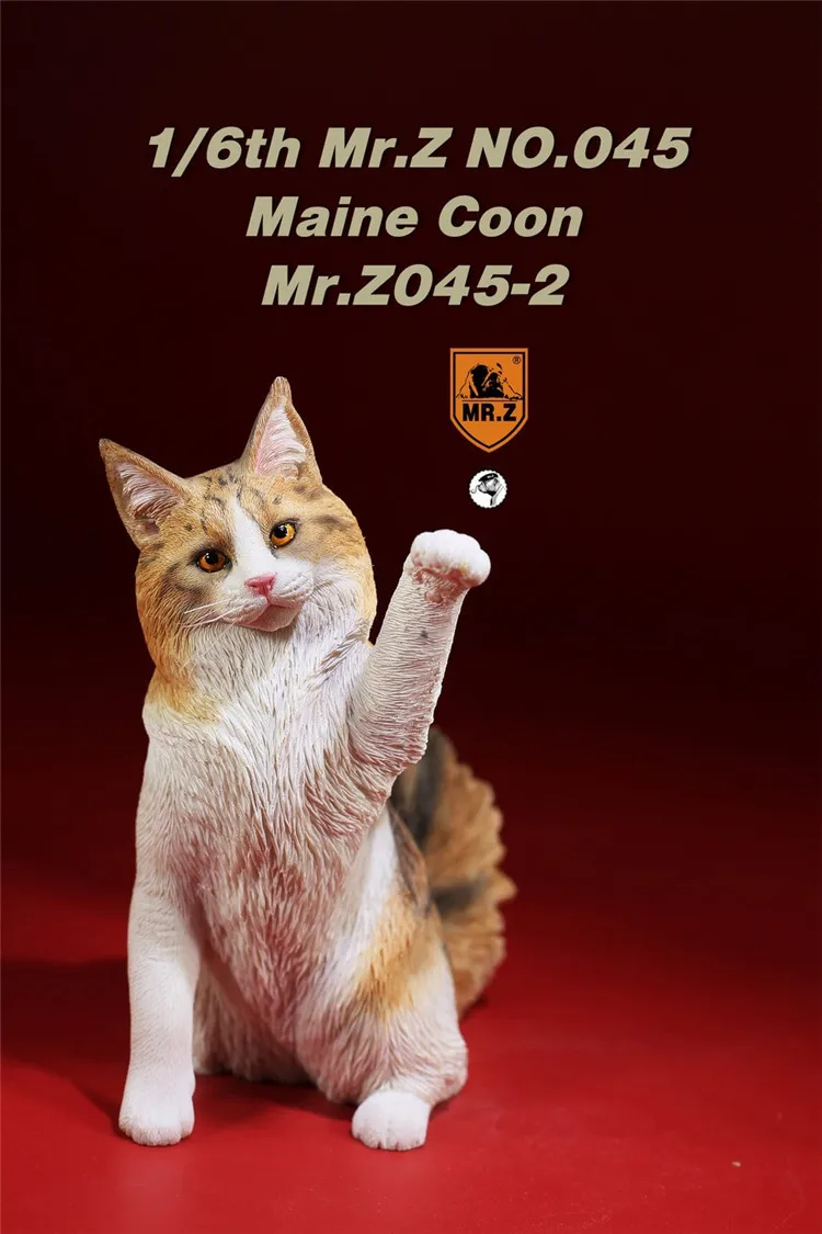 

In stock 1/6 Mr.Z MRZ045 Simulation full-color Maine Coon cat animal model decoration suitable for gift collection