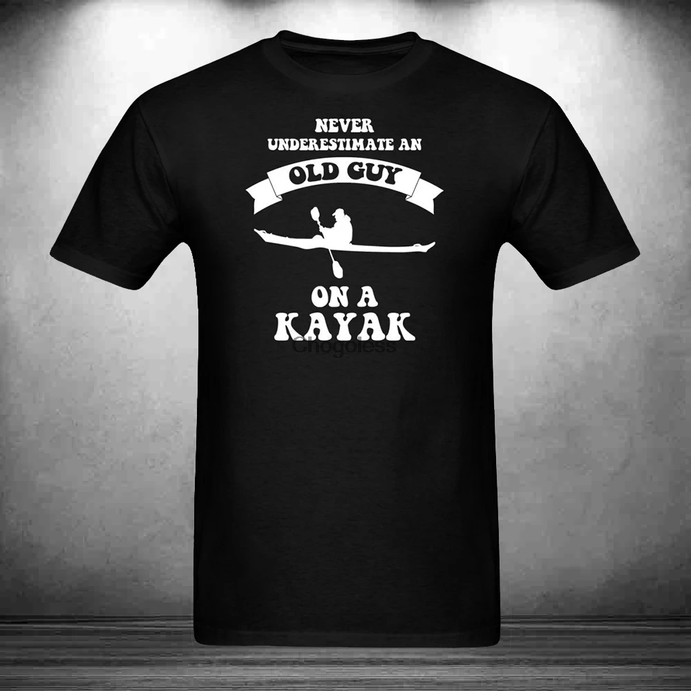 Мужская футболка для каякинга никогда не подучит старого парня на
