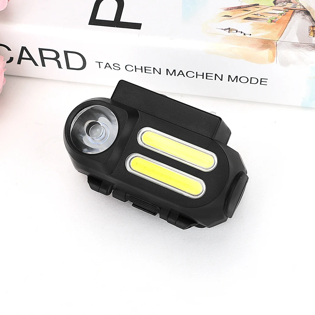 Открытый Кемпинг портативный мини COB светодиодный налобный фонарь USB Перезаряжаемый 4 режима рыболовные фары фонарик
