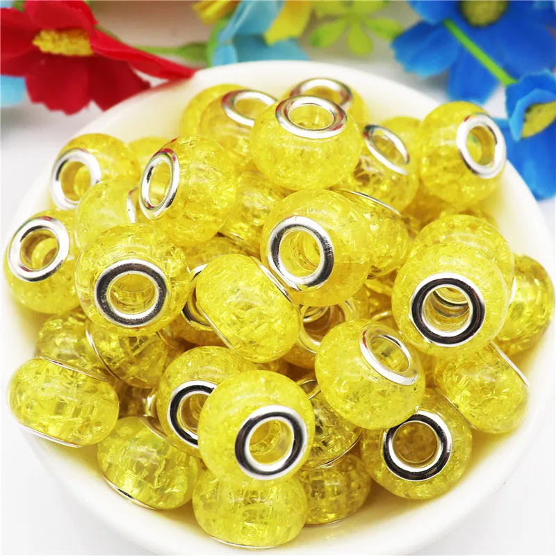 Круглые бусины из пластика и смолы для изготовления ювелирных изделий с большим