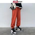 LAPPSTER мужские однотонные яркие Японская уличная одежда Спортивные штаны 2021 человек с текстильной отделкой из хлопка; Черные тренировочные штаны Пара в винтажном стиле; Повседневные малышовые штаны
