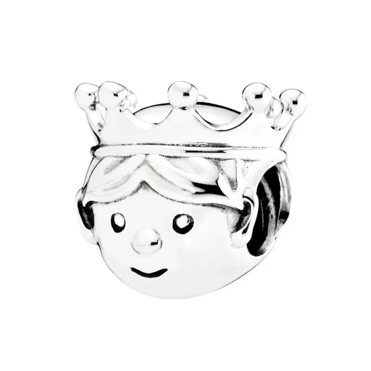 Authentic 925 Sterling Silver Prince and princess Charms Fit Original Pandora Bracelets For Women Diy Jewelry Bead |