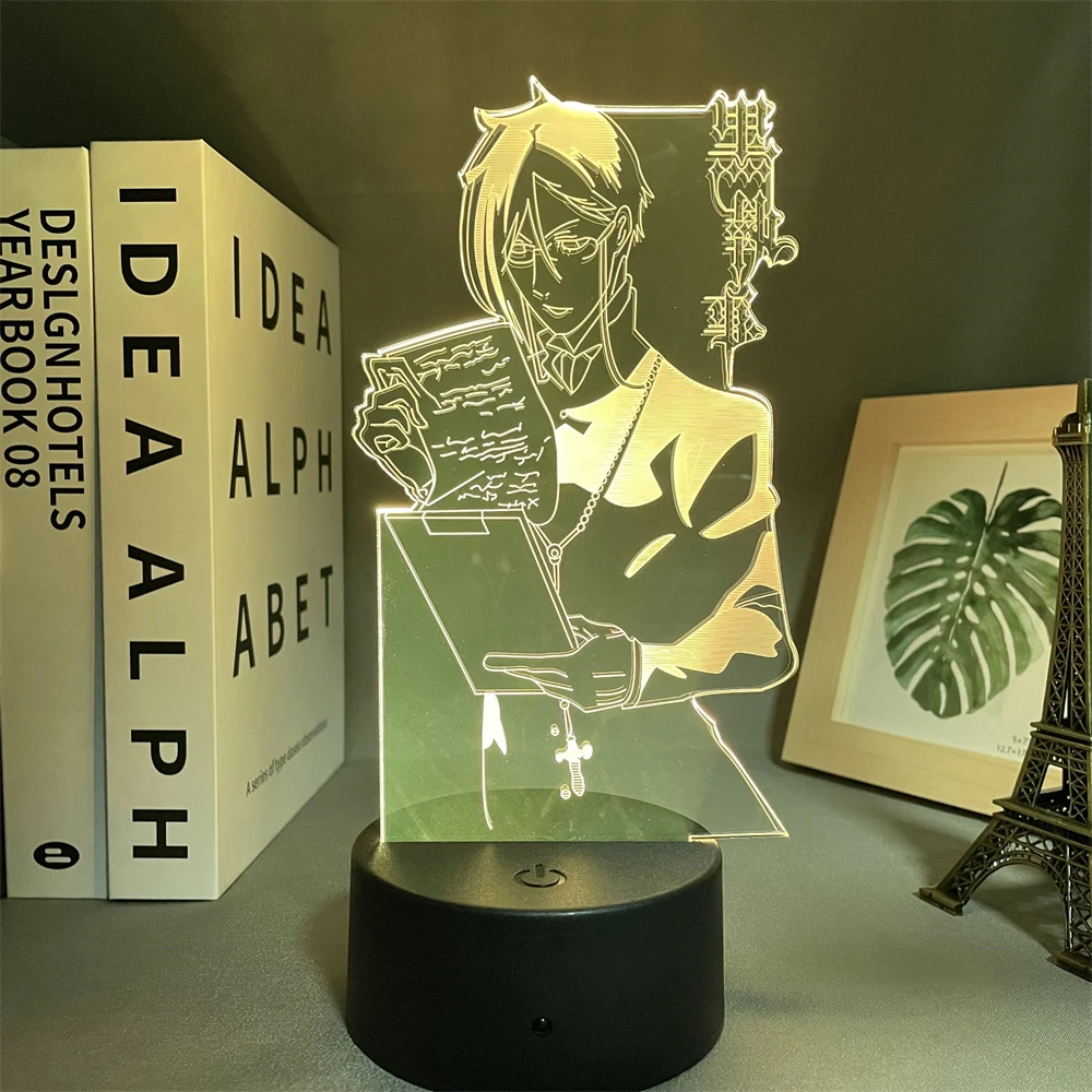 

Anime Light Black Butler Led Night Light for Bedroom Decoration Colorful Nightlight Anime Gift 3d Lamp Black Butler