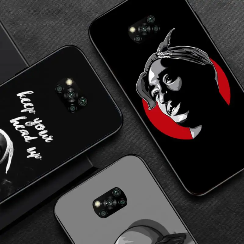 

Rapper 2pac Tupac Phone Case For Xiaomi redmi note mi 7 8 9 10 a s t pro max 4G 5g mobile bags