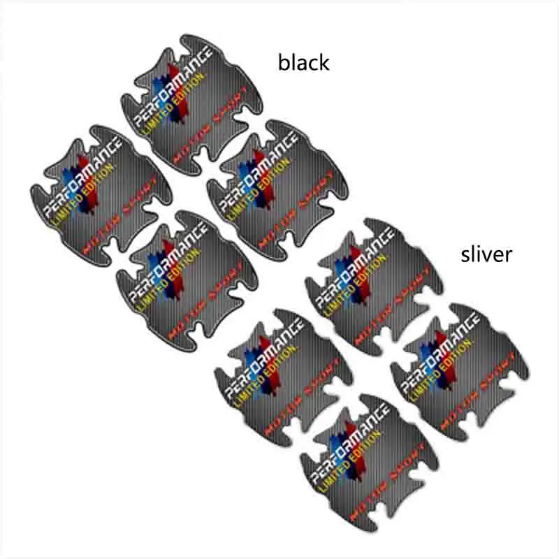 Углеродные 4 шт. M Power Автомобильная дверная ручка царапины наклейка для Bmw X5 E70 X6 E71